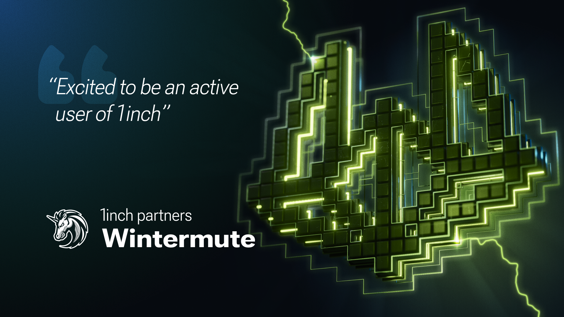 Wintermute: “Excited to be an active user of 1inch”