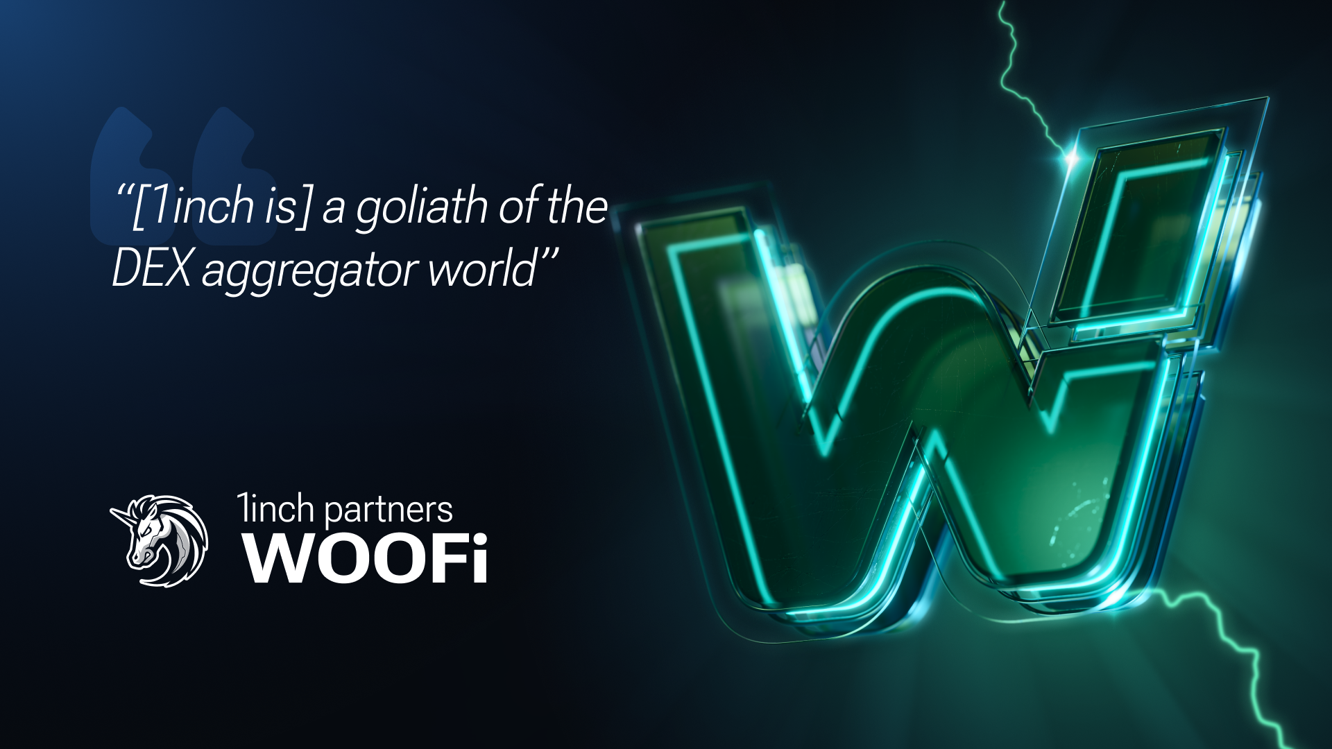 WOOFi: "[1inch is] a goliath of the DEX aggregator world”