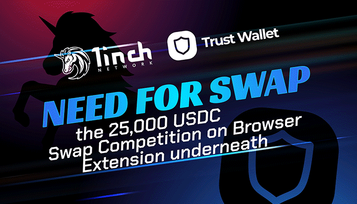 1inch and Trust Wallet launch a swap competition